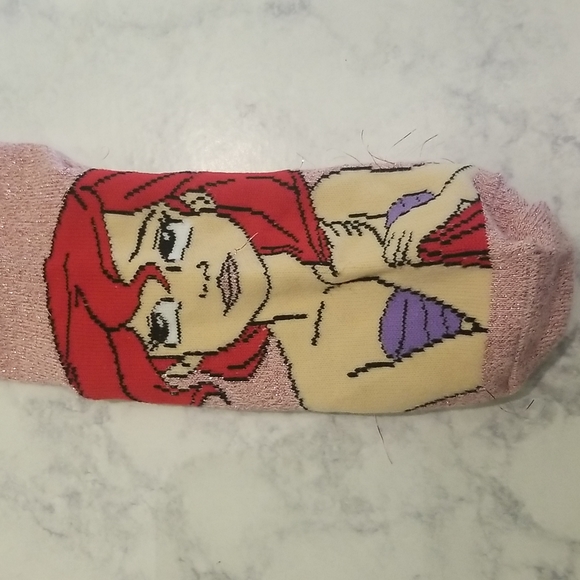 Ariel Pink Glitter Socks - Picture 3 of 4